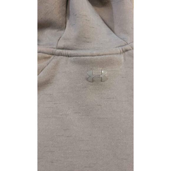 Under Armour Pullover Hoodie Gray Black Logo Pouch Pocket Small ColdGear - Picture 5 of 5